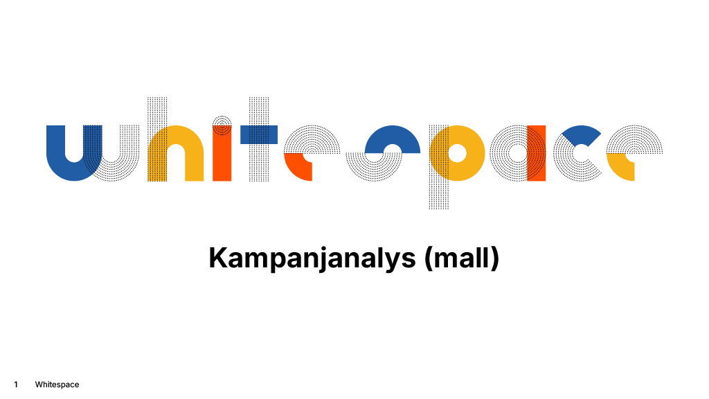 Startbild för en presentation om kampanjrapportering